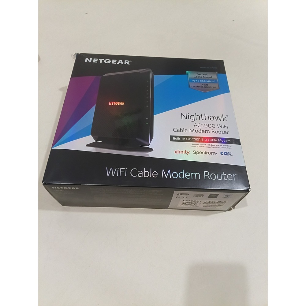 NETGEAR Nighthawk AC1900 WiFi Cable Modem Router C7000-100NAS Black - Picture 4 of 8